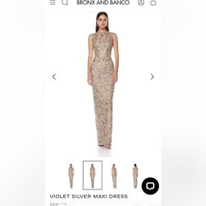 Bronx and Banco Violet Silver Maxi Dress